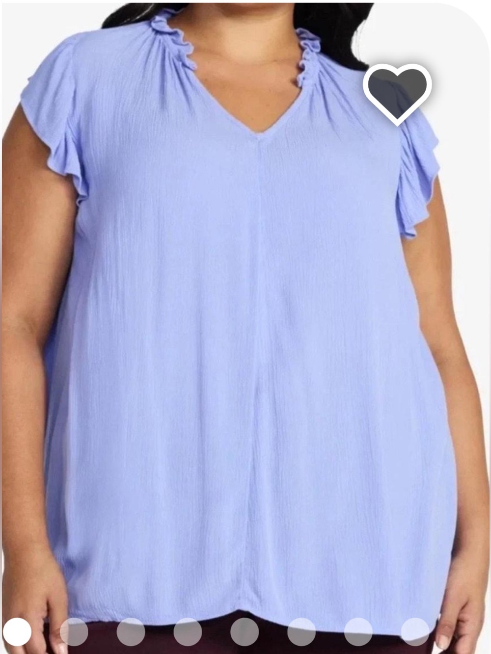 BNWT Periwinkle Ruffle Sleeve V-Neck Blouse